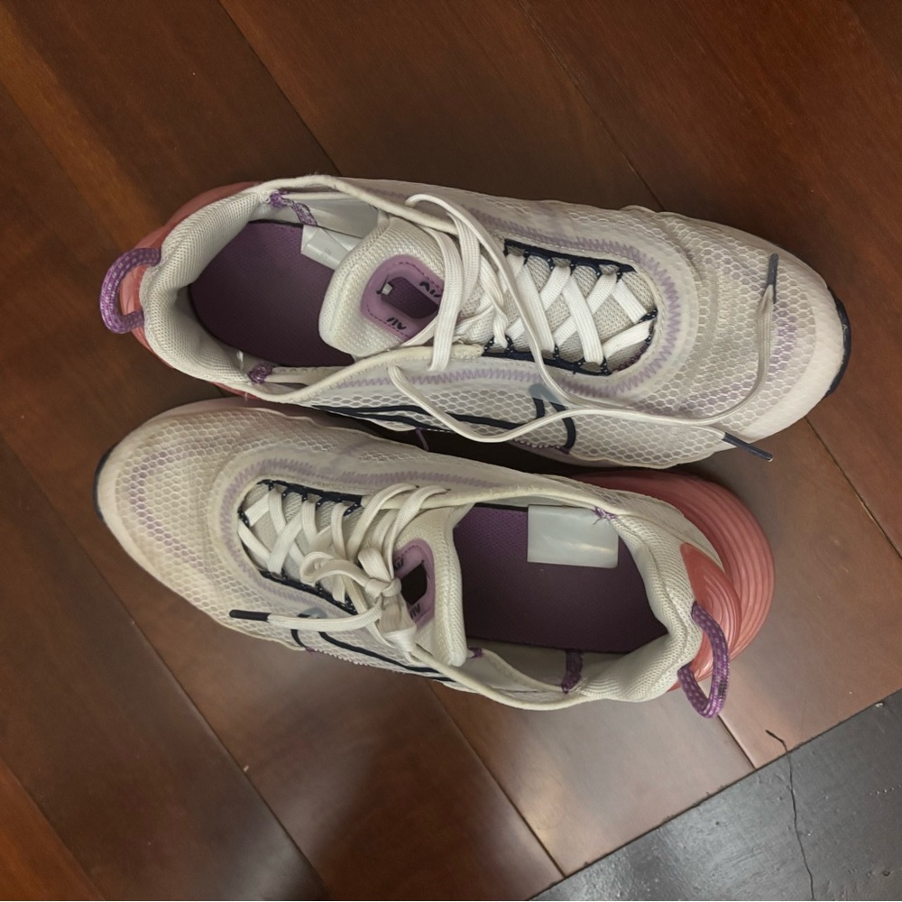 Women's Cream and Pink Athletic Shoes